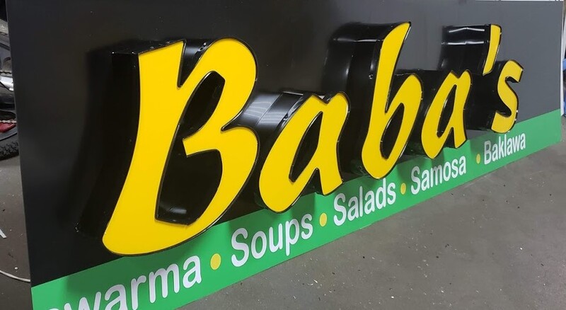 Commercial sign fabrication  -  dimensional letter sign