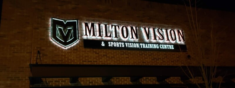 Milton Vision Sports outdoor LED illuminated sign